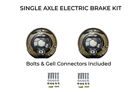 Single Axle Self Adjusting Electric Brake Kit Compatible with Texas Bragg Trailers - Rodoc Leasing Sales & Service