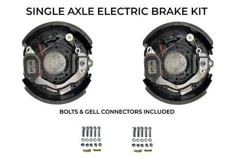 Single Axle Self Adjusting Electric Brake Kit Compatible with Texas Bragg Trailers - Rodoc Leasing Sales & Service