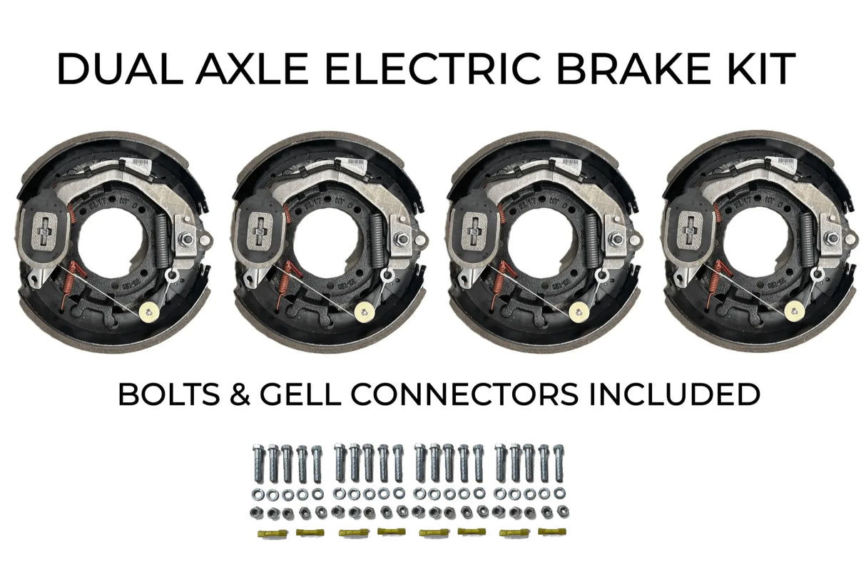 Dual Axle Self Adjusting Electric Brake Kit Compatible with Texas Bragg Trailers - Rodoc Leasing Sales & Service