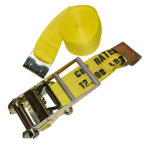4"x30' Ratchet Strap with Flat Hooks