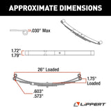 Lippert 124903 Trailer Axle Leaf Spring - 1750 lb Capacity - 4 Leaf - Eye & Eye Mount