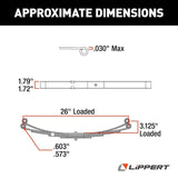 Lippert 129745 Trailer Axle Leaf Spring - 2200 lb Capacity - 4 Leaf - Eye & Eye Mount