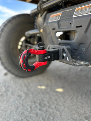 2'' Aluminum Hitch Receiver with Steel D-Shackle (LIFETIME WARRANTY)