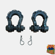 3/4” Forged Steel D-shackle set (8T) (LIFE TIME WARRANTY*)