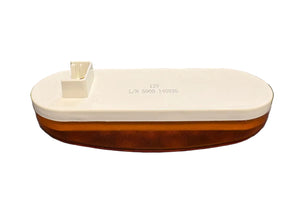 6" Oval Amber Front side view