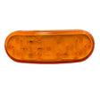 6" Oval Amber Front view 
