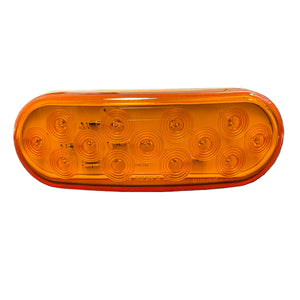 6" Oval Amber Front view 