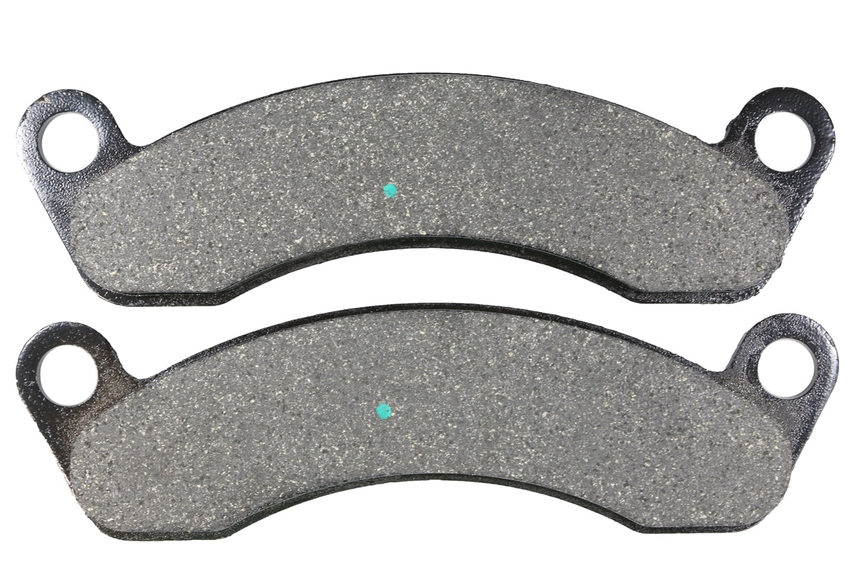 Two brake pads on a white background