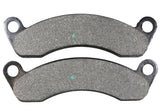 Two brake pads on a white background