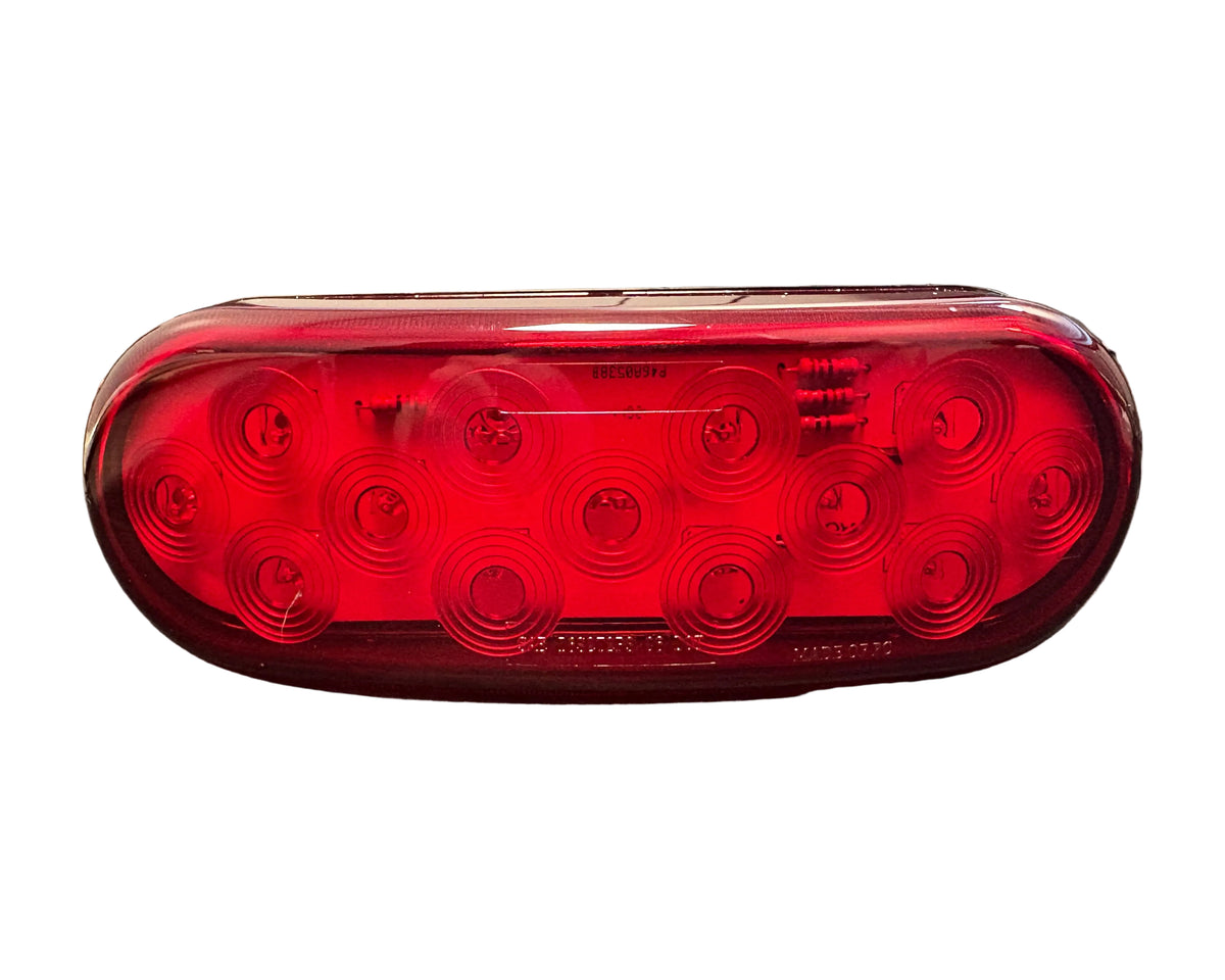 Behnke Trailer Taillight 6" oval front on white background