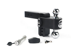Cerakote 180 Hitch 4" Drop Hitch w/ 2.5" Shank Chrome Plated Combo Ball (10K/18.5K GTWR) w/ WS05