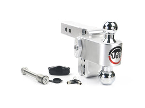 180 Hitch 4" Drop Hitch w/ 2" Shank Chrome Plated Combo Ball (10K/12.5K GTWR) w/ WS05