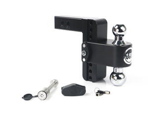 Cerakote 180 Hitch 6" Drop Hitch w/ 2" Shank Chrome Plated Combo Ball (10K/12.5K GTWR) w/ WS05