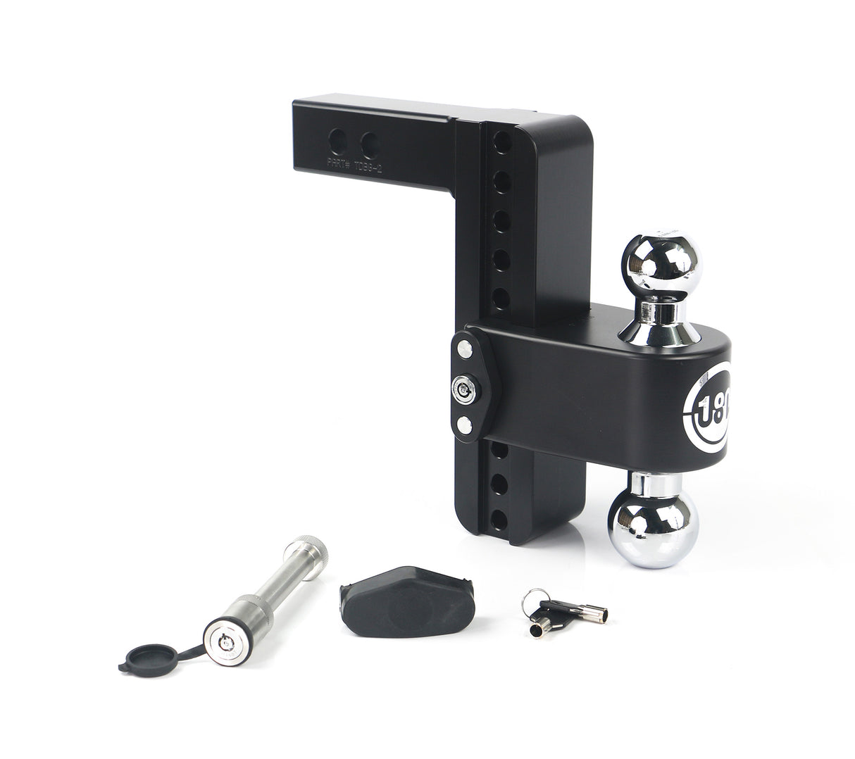 Cerakote 180 Hitch 8" Drop Hitch w/ 2" Shank Chrome Plated Combo Ball (10K/12.5K GTWR) w/ WS05