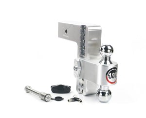 180 Hitch 8" Drop Hitch w/ 2.5" Shank Chrome Plated Combo Ball (10K/18.5K GTWR) w/ WS05