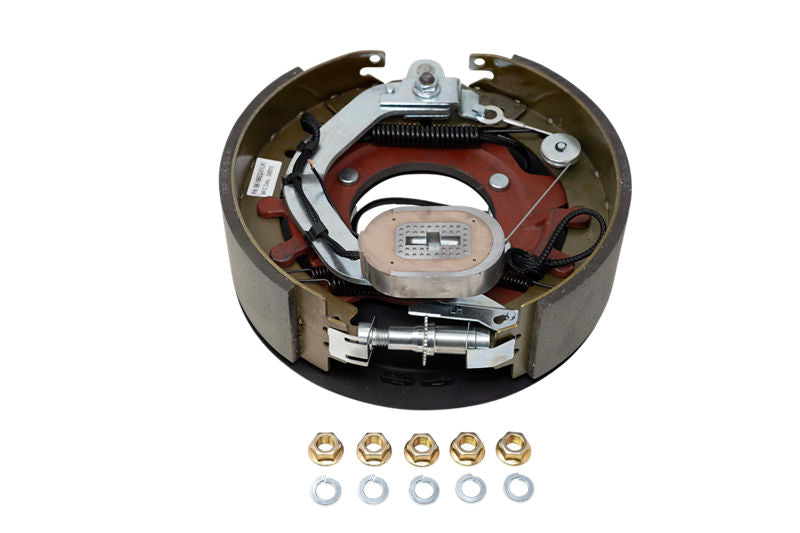 Trailer Parts Pro EB01-150 | 10,000 lb Forward Self-Adjust 12-1/4" x 3-3/8" Electric Drum Trailer Brake | Left Side | 5-Bolt | Black Painted