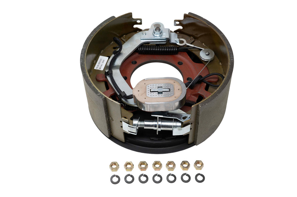 Trailer Parts Pro 16,000 lb Electric Brake Assembly - Left Side 12-1/4" x 5" 7-Bolt Forward Self-Adjust