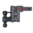 GEN-Y adjustable trailer hitch with dual ball mount and textured steel finish