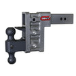 GEN-Y adjustable trailer hitch with dual ball mount and gray metal finish