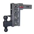 GEN-Y adjustable trailer hitch with dual ball mount in gray metal finish
