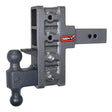 GEN-Y adjustable trailer hitch with dual ball mount, heavy duty steel, gray textured finish