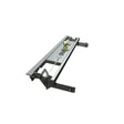 Gooseneck hitch kit with metal rails and towing ball for truck bed installation