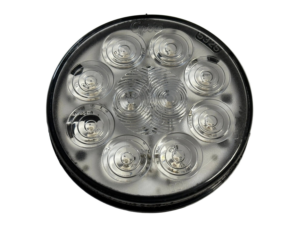 Wilson LED Clear Red 4" Round Stop Tail Turn Light – 10 Diode, Grommet Mount, 3-Pin