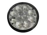 Wilson LED Clear Red 4" Round Stop Tail Turn Light – 10 Diode, Grommet Mount, 3-Pin
