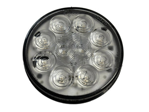 Wilson LED Clear Red 4" Round Stop Tail Turn Light – 10 Diode, Grommet Mount, 3-Pin
