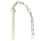 Wilson Trailer LAA01402NH Door Latch Pin & Chain – 8" Stainless Livestock Trailer Door Pin