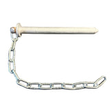 Wilson Trailer LAA01402NH Door Latch Pin & Chain – 8" Stainless Livestock Trailer Door Pin