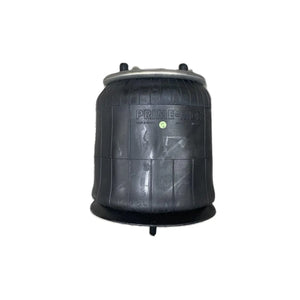 Prime-Ride black rubber air spring for truck suspension on white background