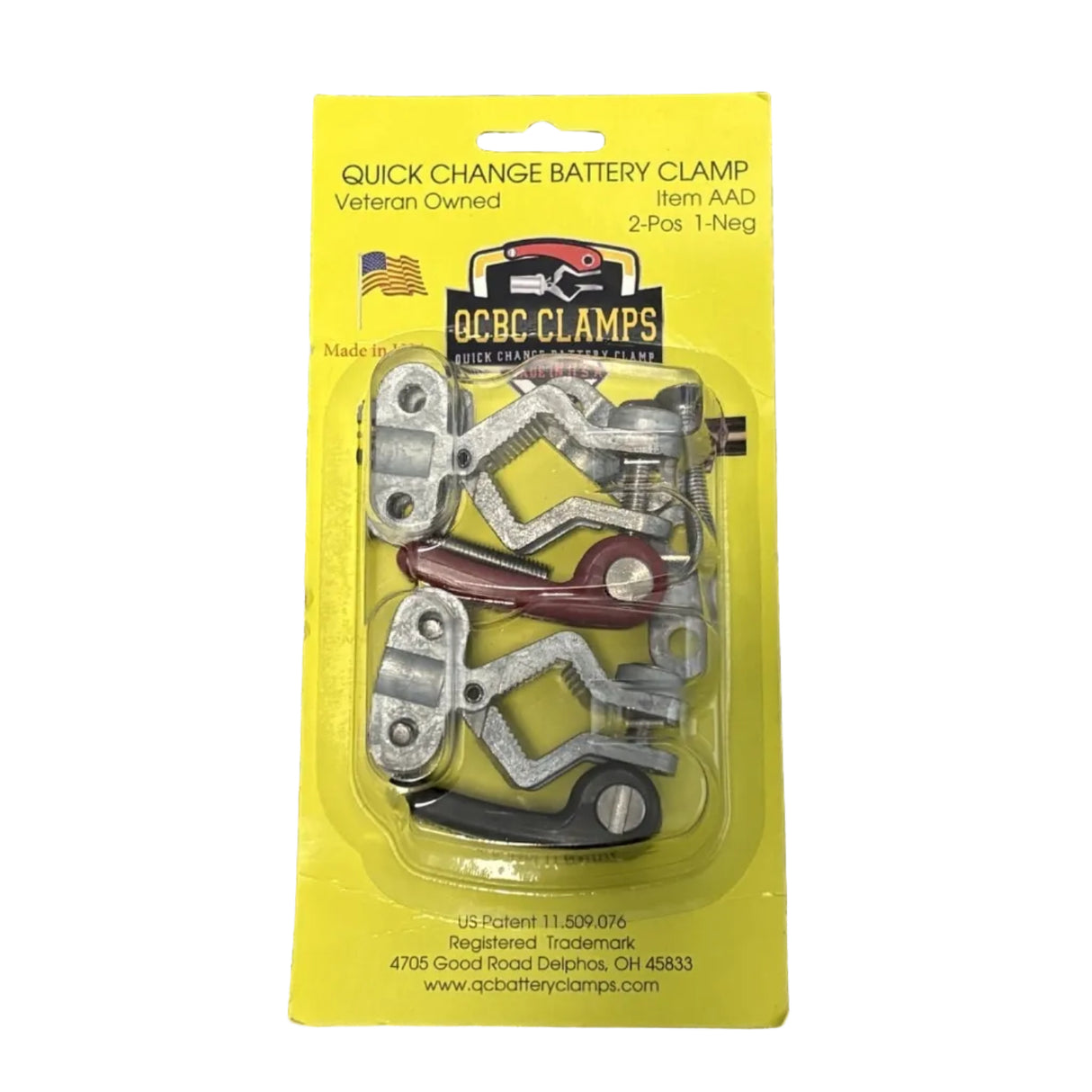 QCBC Quick Change Battery Clamps | AAD Double Cable | Zamak 3 Zinc Alloy | Part #QCBA-AAD