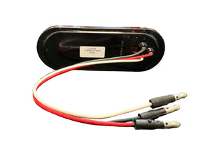 Wilson Trailer 6" Red Oval STT Light – Hardwired Rear Panel (Grote 54792-3)