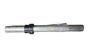 metal extension pole with black plastic collar and clear wrap on a white background