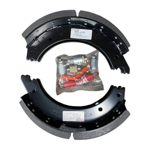 4707 Brake shoe kit with hardware set for trailers, displayed on white background
