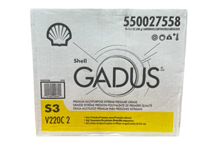 Shell Gadus S3 V220C 2 premium multipurpose extreme pressure grease box packaging