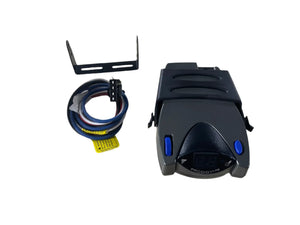 Prodigy P2 brake controller with wiring harness and mounting bracket on white background