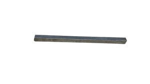 Rectangular metal bar key stock on white background
