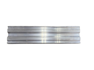 Corrugated aluminum panel isolated on white background