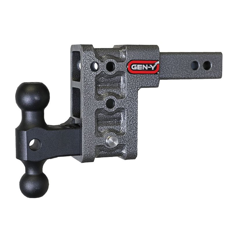 Gen-Y MEGA-DUTY 2" Shank 5" Drop 2K TW 16K Hitch & GH-051 Dual-Ball