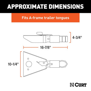 CURT 25227 A-Frame Trailer Coupler – 2-5/16" Ball – 12,500 lb Class IV