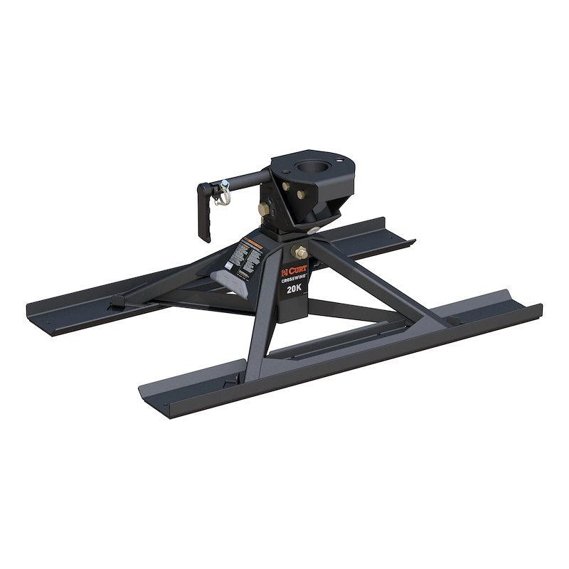 CURT 16051 CrossWing 5th Wheel Trailer Hitch | 20,000 LB Capacity | Mounts Over Gooseneck Ball | 3 Height Adjustments | Lightweight Steel