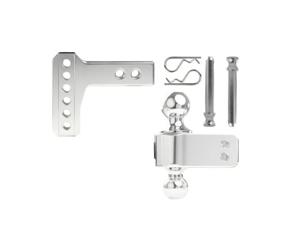 BulletProof AL202 Aluminum Adjustable Hitch – 2" Receiver, Dual Ball, 14K