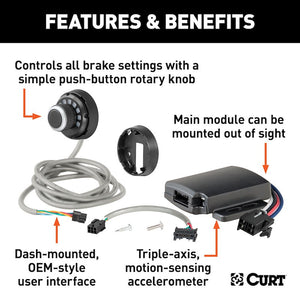 CURT Spectrum Trailer Brake Controller 51170 – Proportional Dash-Mount Brake Control