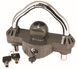 Trimax UMAX50D Universal Trailer Coupler Lock – Dual Ratchet, Ball & Clamp Style