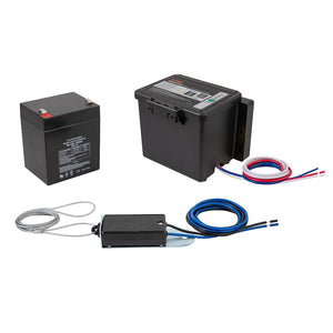 CURT 52044 Trailer Breakaway System Kit with Push-To-Test Battery Case