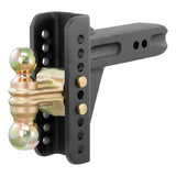 CURT Adjustable Channel-Style Ball Mount – 2-1/2″ Receiver, Dual Ball, 20,000 lb Capacity 45902