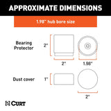 CURT Wheel Bearing Protectors – 1.98″ & 2.44″ Hub Diameter Options