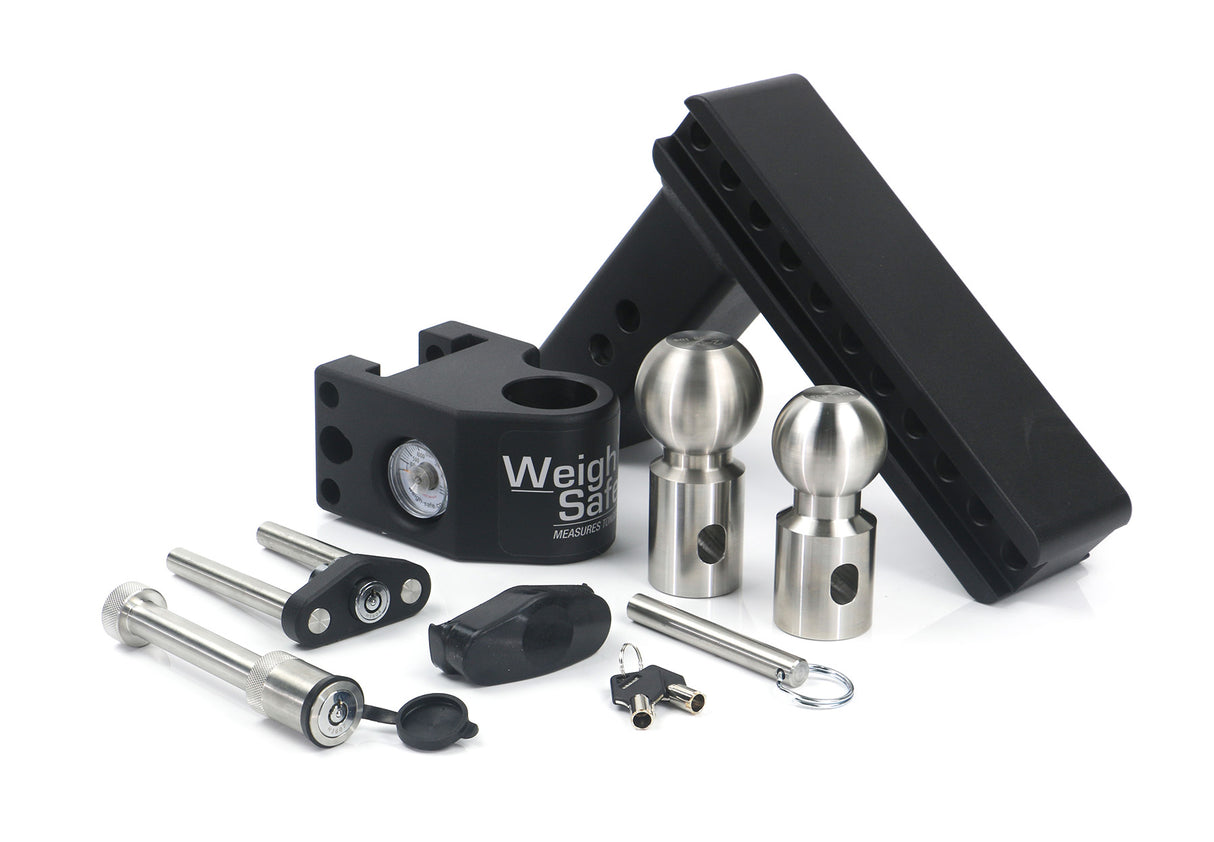 Steel Weigh Safe 8" Drop Hitch w/ 2.5" Shank (10K/22K GTWR) w/ WS05